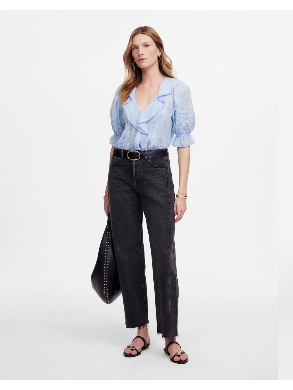 Madewell Washed Black Straight-Leg Jeans